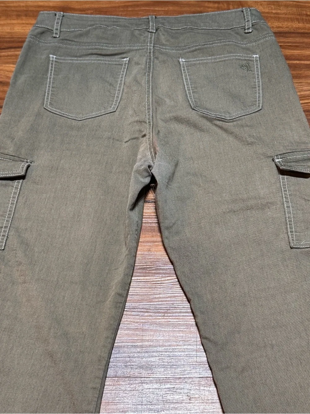 VIP Jeans Olive Green Wide Leg Cargo Utility Pants - Juniors Size 15 / Women’s